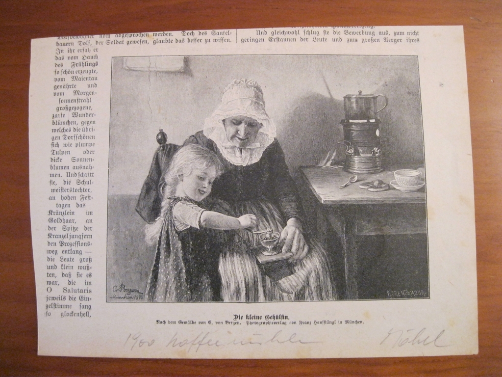 La abuela y su nieta, 1900. Anónimo